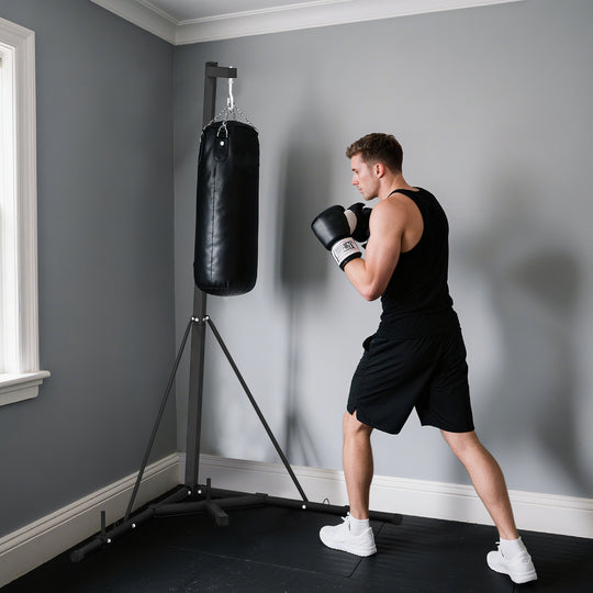 Height Adjustable Heavy Bag Stand with Weighted Base