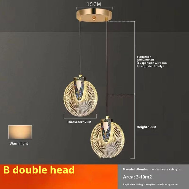 Light Luxury Bedroom Bedside Chandelier