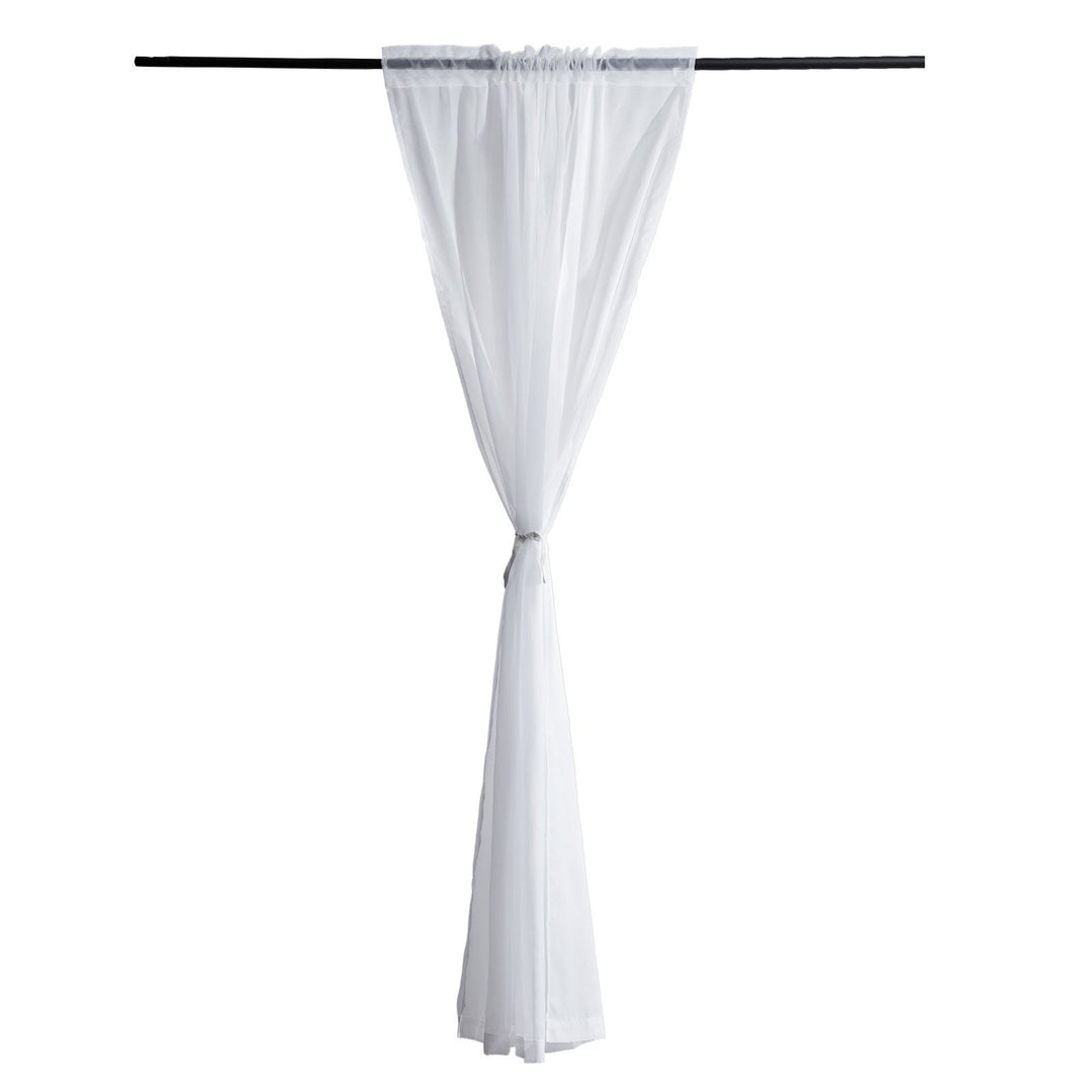 Sheer Curtains 52 W X 84 L Inches 2 Panels Window Drapes Rod Pocket Polyester