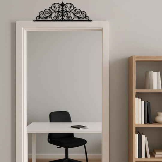 1PCS Art Deco Metal Iris Scroll Wall Hanging Must-Have Indoor Decor 20-inch