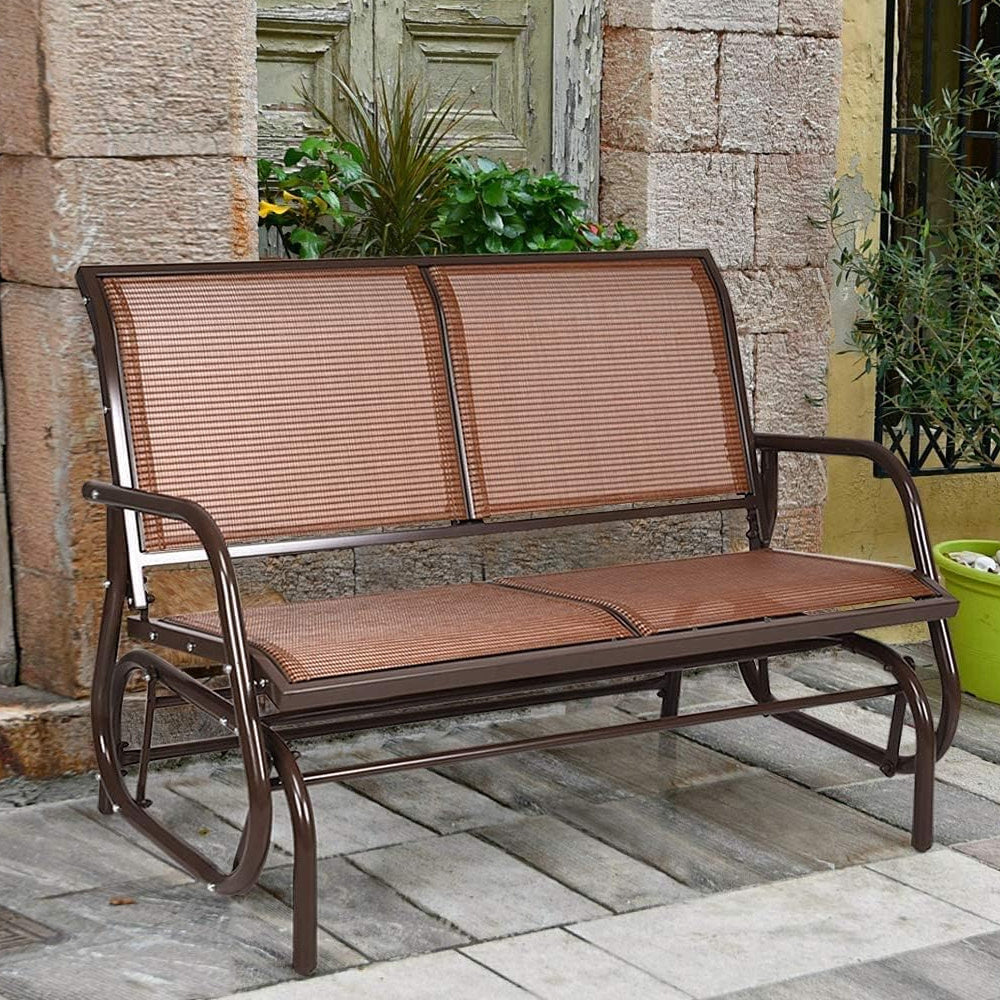 Swing Glider Chair 48 Inch Loveseat Rocker Lounge