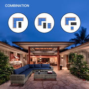 7-Piece Outdoor Patio Furniture Sets, All-Weather Wicker Rattan Sectional Sofa, Modern Two Glass Coffee Table And Washable Seat Cushion