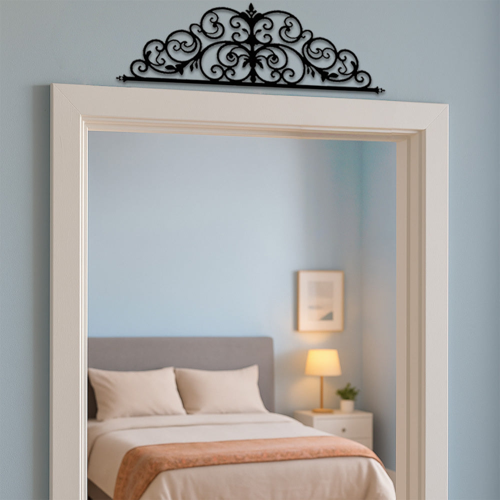 1PCS Art Deco Metal Iris Scroll Wall Hanging Must-Have Indoor Decor 20-inch