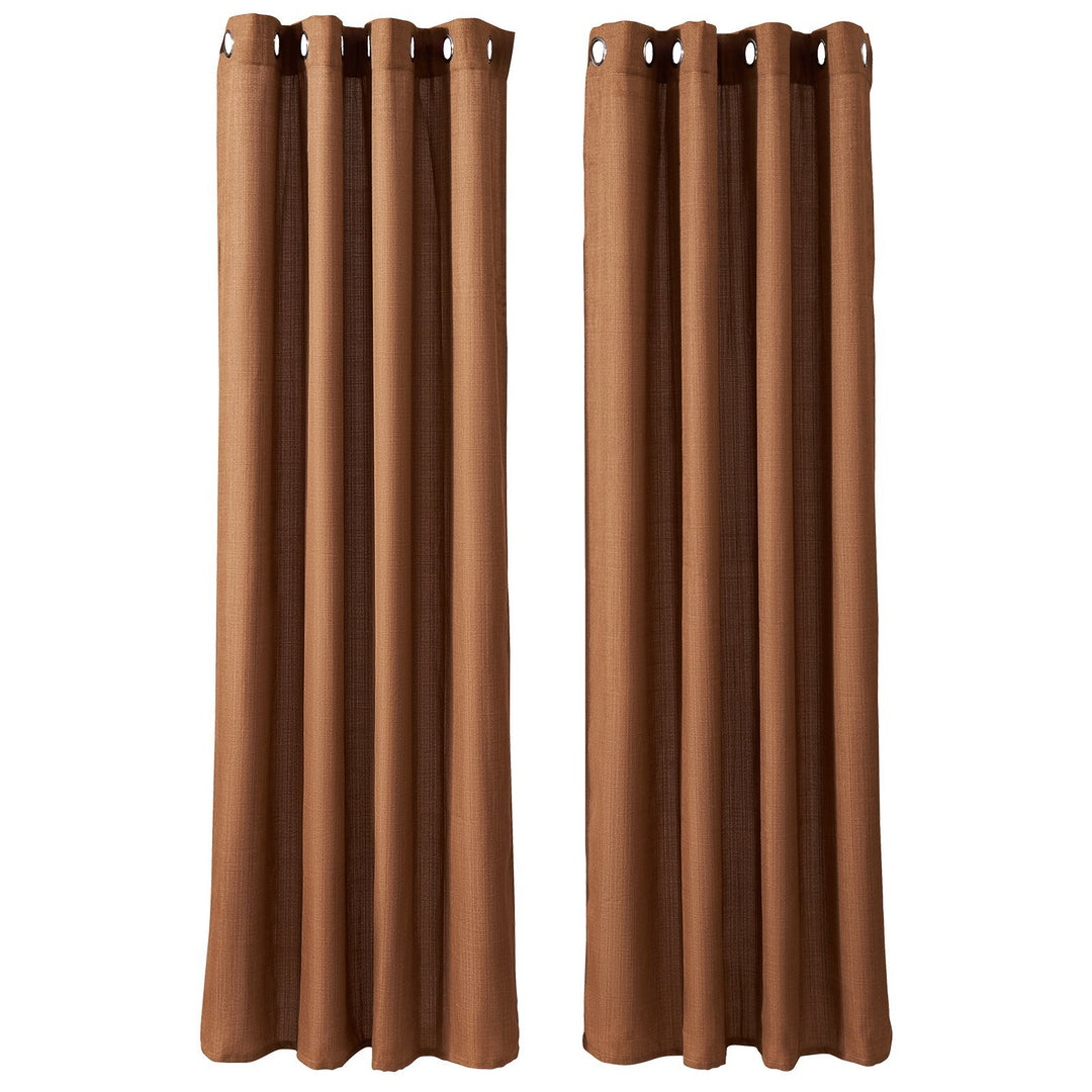 Natural Linen Curtains 52 X 84 Inch 2 Panels Set Grommet Light Filtering Thick