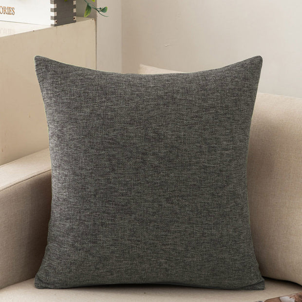 Solid Color Cotton And Linen Sofa Pillow Cases