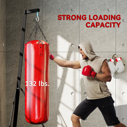 Height Adjustable Heavy Bag Stand with Weighted Base