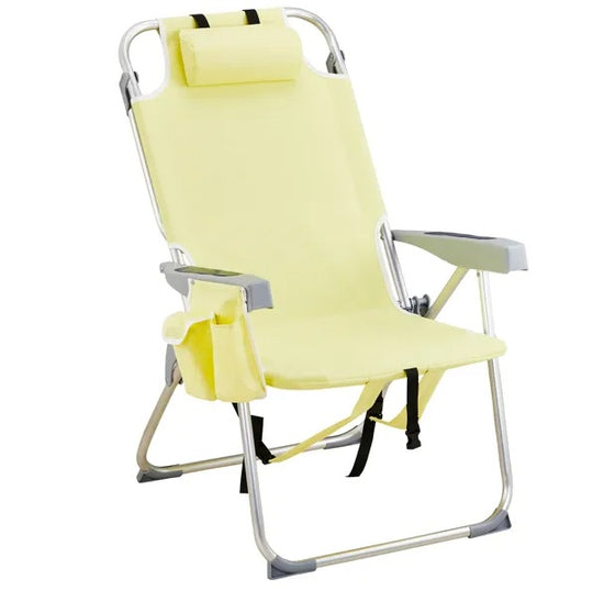 Oxford Cloth Silver Beach Chair