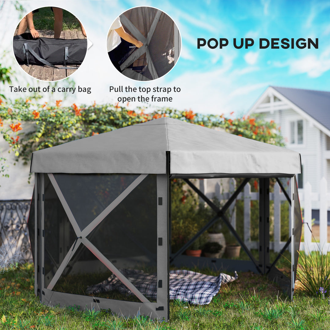 12' x 12' Hexagonal Pop Up Gazebo