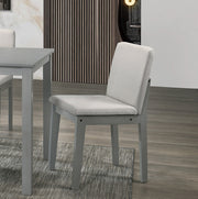 Grey Finish 5 Piece Dining Room