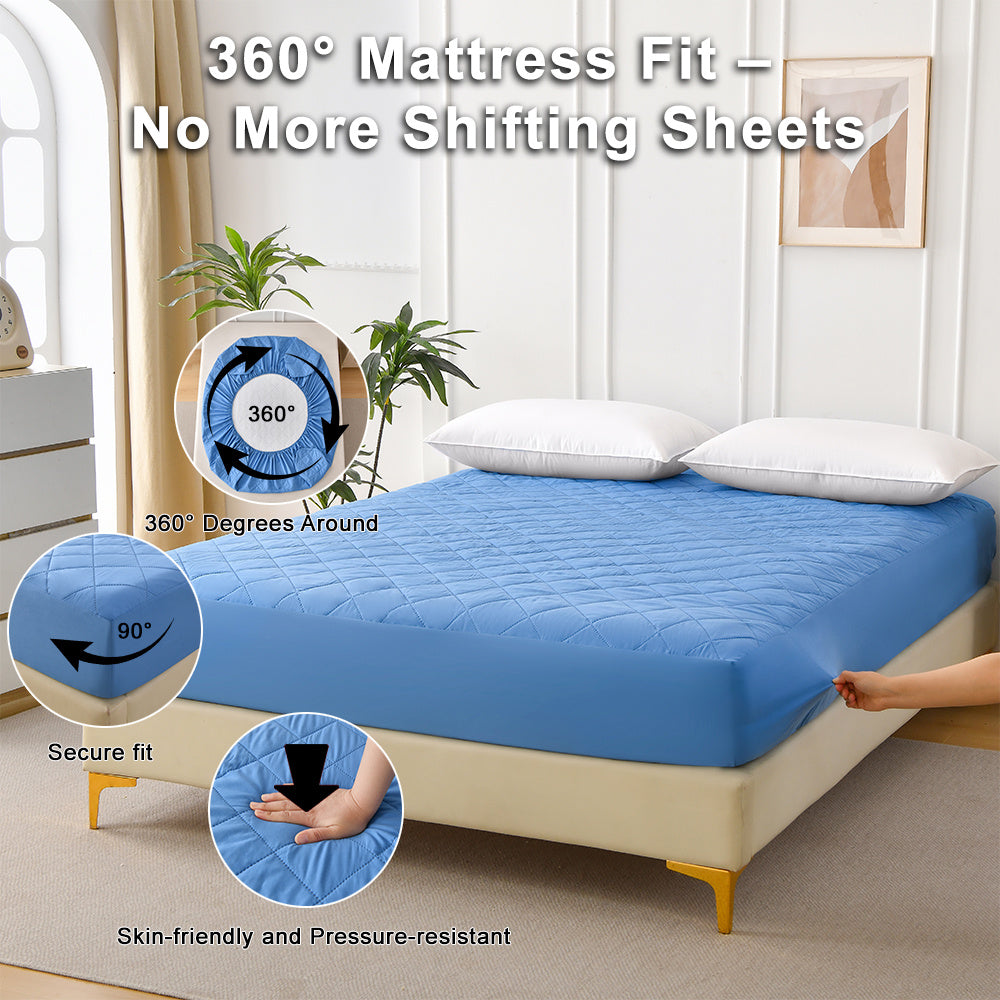 Diamond Grid Ultrasonic Waterproof Mattress Protector