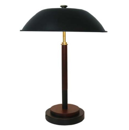 High Quality Hotel European Modern Bed Side Nightstand Decorative Led Table Desk Lamp, Cosmiclume Black Umbrella Shaped Table Lamp - Walnut - Bronze 110V