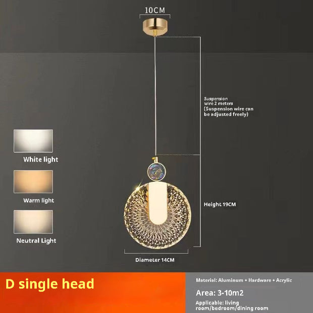 Light Luxury Bedroom Bedside Chandelier