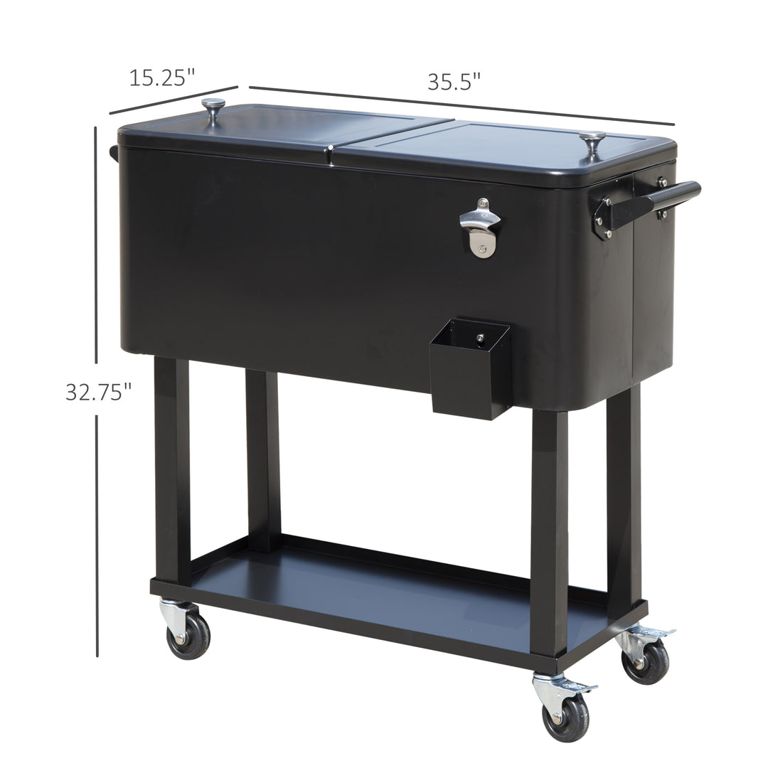 80 QT Rolling Cooling Ice Chest