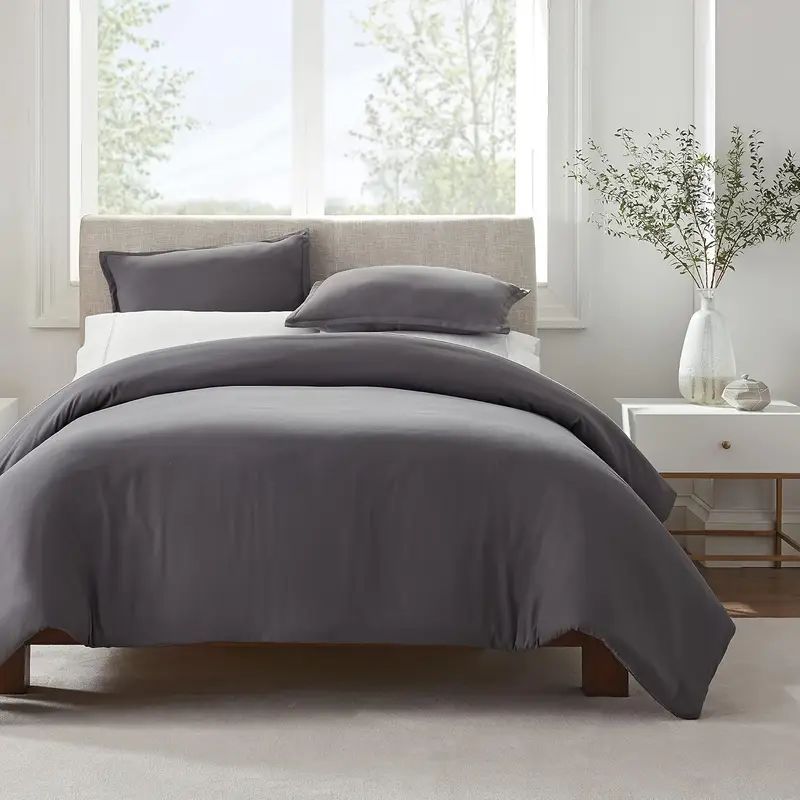 Serta Simply Clean Solid Duvet Cover King
