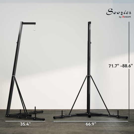 Height Adjustable Heavy Bag Stand with Weighted Base