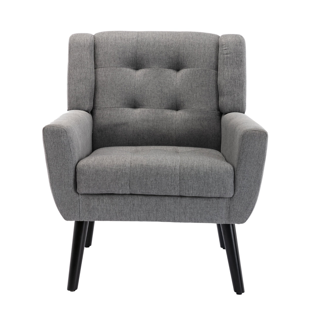 Modern Soft Linen Ergonomic Accent Chair For Living Room, Bedroom, Home