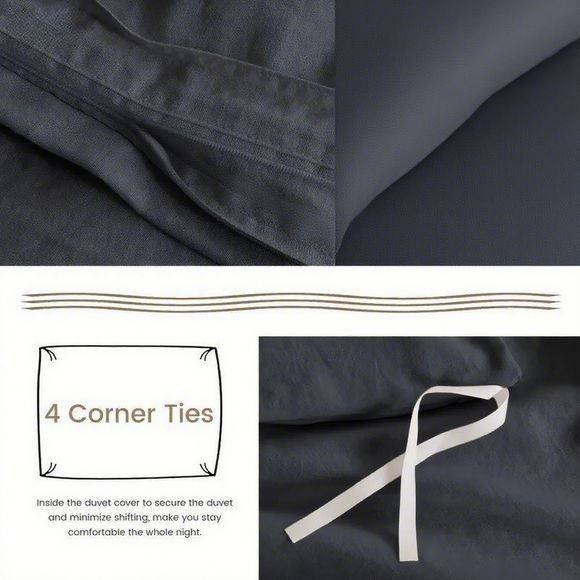 Serta Simply Clean Solid Duvet Cover King