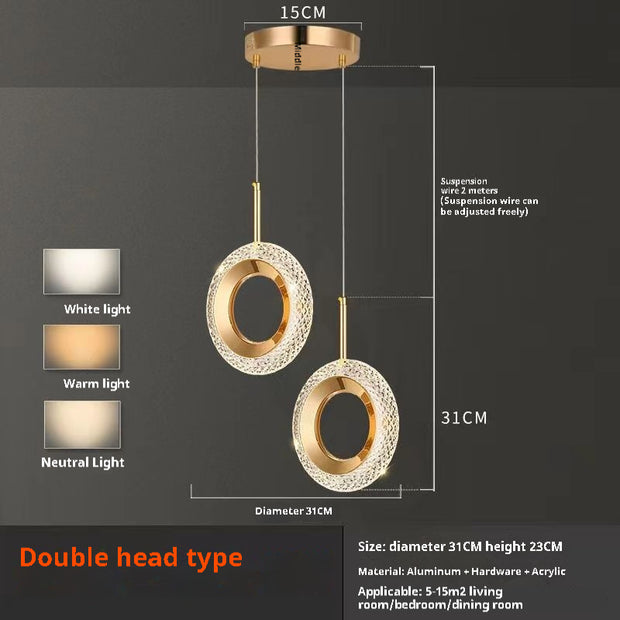 Light Luxury Bedroom Bedside Chandelier