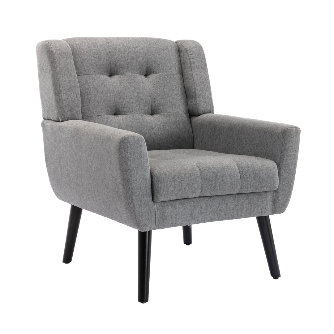 Modern Soft Linen Ergonomic Accent Chair For Living Room, Bedroom, Home